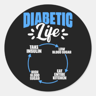 Adesivo Homem Vida Diabética Guerreiro da Diabetes Diabete