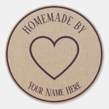 Homemada Por Vintage Kraft Paper Heart