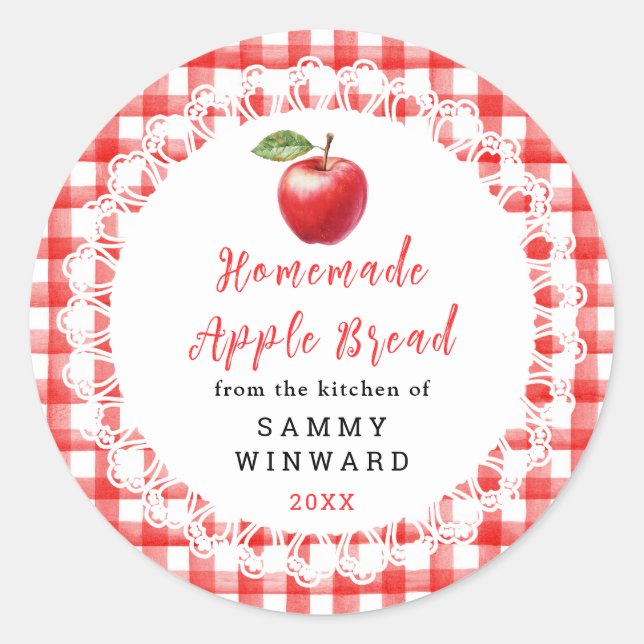Adesivo Homemade Apple Bread Label (Frente)