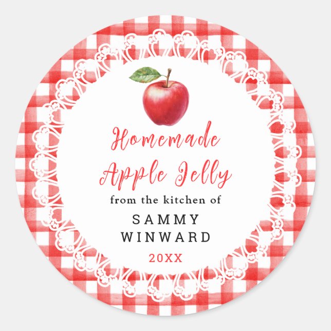 Adesivo Homemade Apple Jelly Label (Frente)