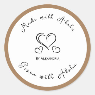 Adesivo Homemade artesanal feita com vinheta aloha