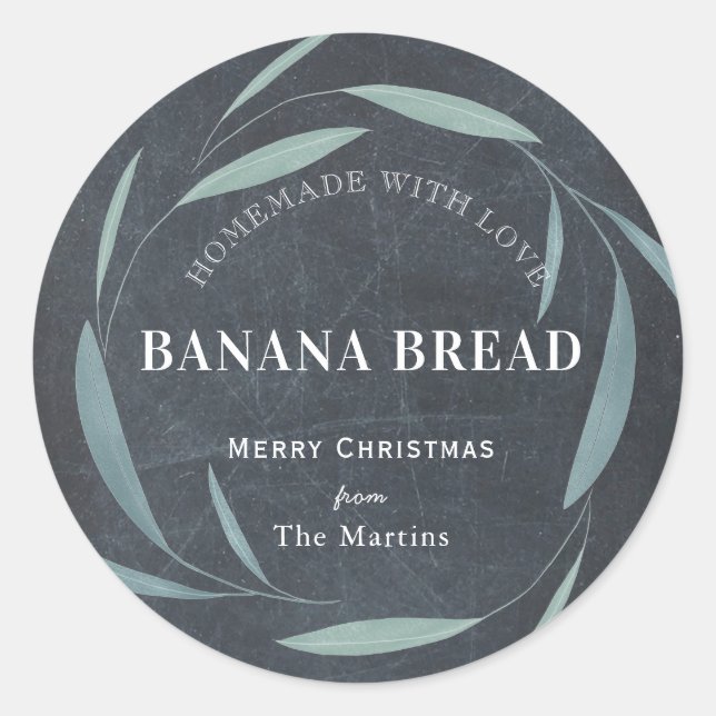 Adesivo Homemade Baking Oferece Feriado de Chalkboard Gree (Frente)