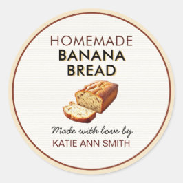 Adesivo Homemade Banana Bread Label Stickers