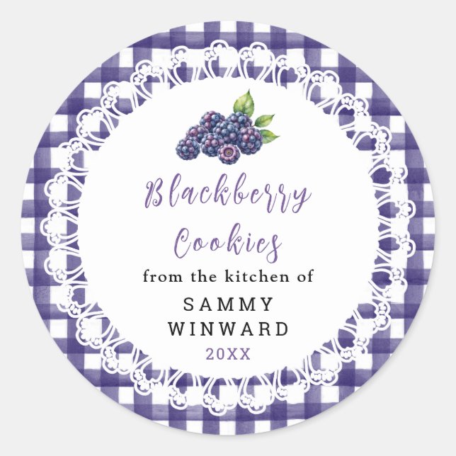 Adesivo Homemade Blackberry Cookies Label (Frente)
