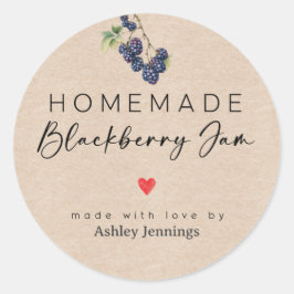 Adesivo Homemade Blackberry Jam Labels | Made with Love