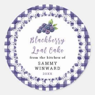 Adesivo Homemade Blackberry Loaf Cake Label
