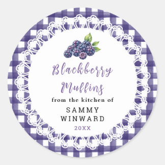 Adesivo Homemade Blackberry Muffins Label
