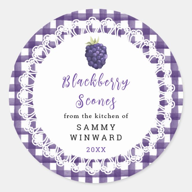 Adesivo Homemade Blackberry Scones Label (Frente)