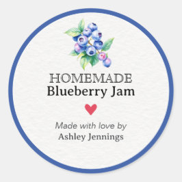 Adesivo Homemade Blueberry Jam Label | Custom Sticker