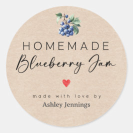 Adesivo Homemade Blueberry Jam Labels | Made with Love