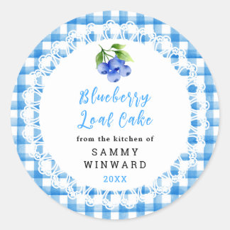 Adesivo Homemade Blueberry Loaf Cake Label