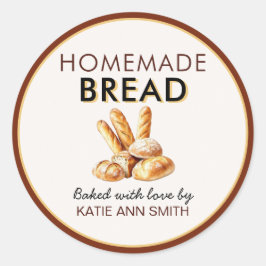 Adesivo Homemade Bread Stickers | Baked with Love Labels
