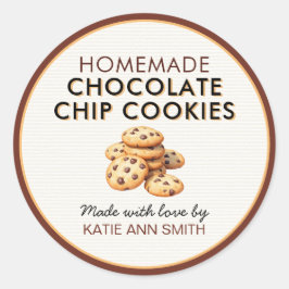 Adesivo Homemade Chocolate Chip Cookie Label Stickers