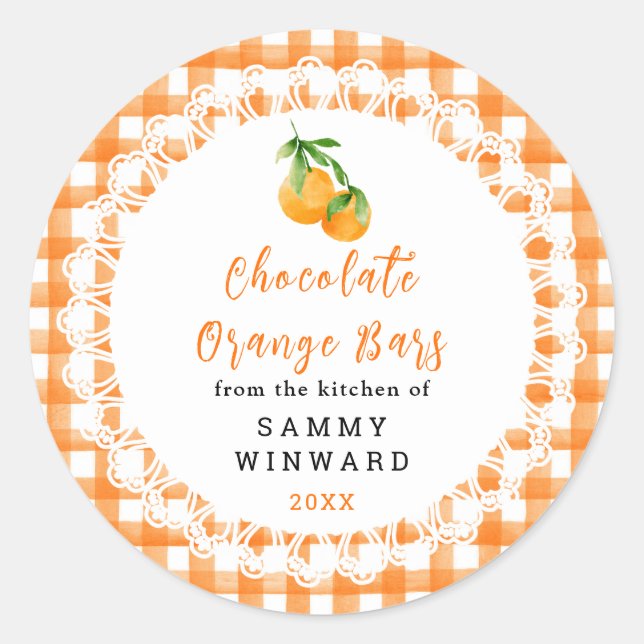 Adesivo Homemade Chocolate Orange Bars Label (Frente)