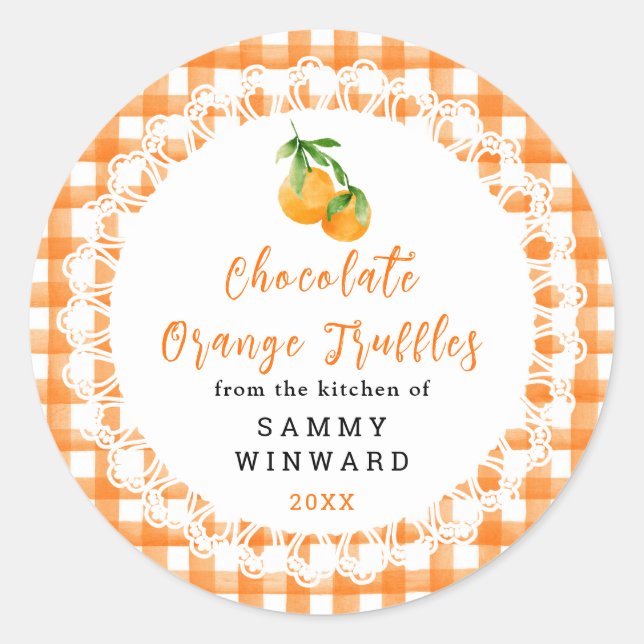 Adesivo Homemade Chocolate Orange Truffles Label (Frente)