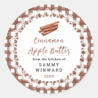 Adesivo Homemade Cinnamon Apple Butter Label