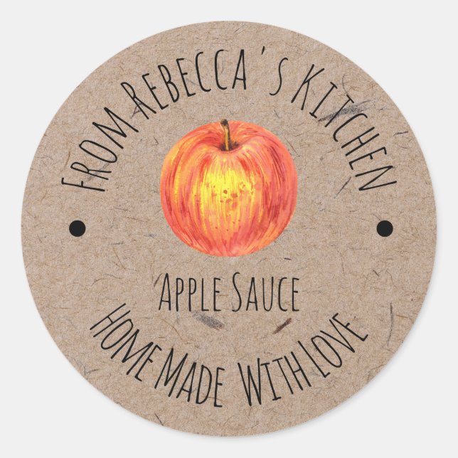 Adesivo Homemade com a Apple Molce Label (Frente)