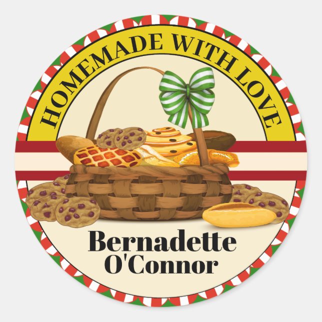 Adesivo Homemade Com Amor (Frente)