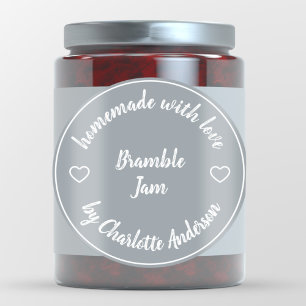 Adesivo Homemade com Amor Cinzas de enlatamento por puls