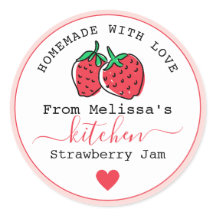 Homemade Com Amor Com Jar De Morango Rosa