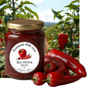 Adesivo Homemade Com Amor Geleia De Pimenta Vermelha Verão