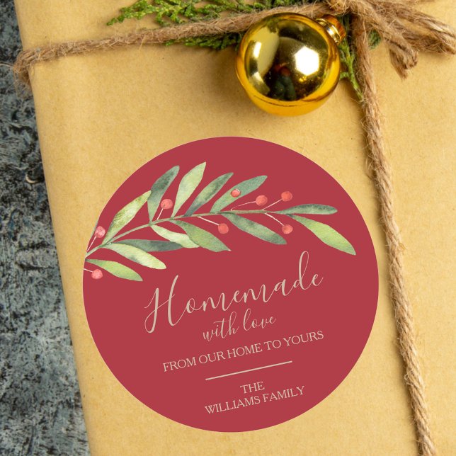 Adesivo Homemade com Amor no Natal (Criador carregado)