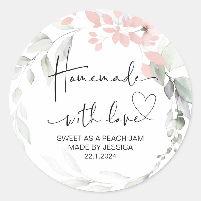 Adesivo Homemade Com Amor Pequenas Empresas Obrigado (Frente)