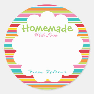 Adesivo Homemade Com Amor Rainbow