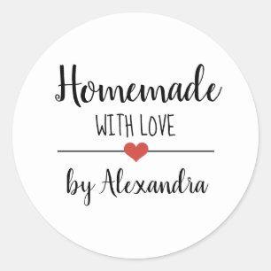Adesivo Homemade com amor simples e personalizado de scrip