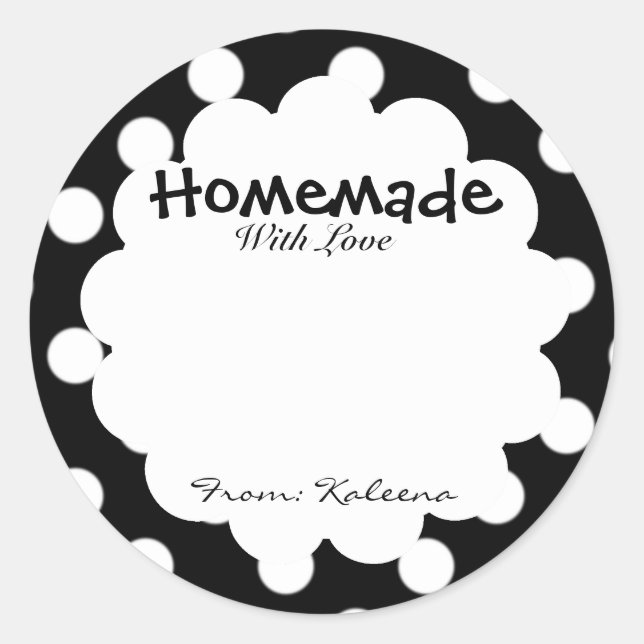 Adesivo Homemade com Bolinhas Retroativa (Frente)