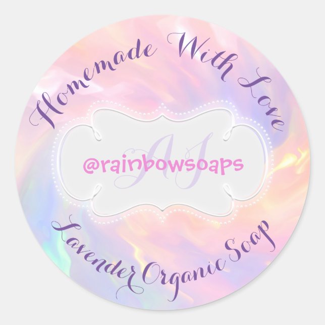 Adesivo Homemade com Love Instagra Web Name Soap (Frente)