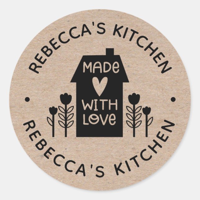 Adesivo Homemade com Love Kraft (Frente)