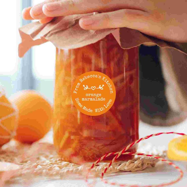 Adesivo Homemade com Love Orange Marmalade Canning (Criador carregado)