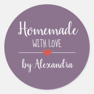 Adesivo Homemade com personalidades de roxo amoroso
