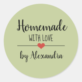 Adesivo Homemade com personalização de roteiro verde amoro