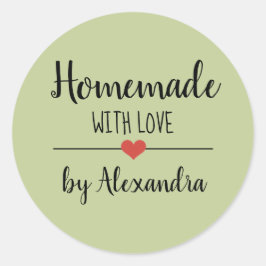 Adesivo Homemade com personalização de roteiro verde amoro