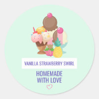 Homemade com Scoops de Sorvete de Amor com Sprinkl