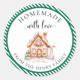 Adesivo Homemade Com Vinhetas De Presente De Natal Com Amo