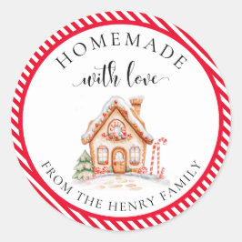 Adesivo Homemade Com Vinhetas De Presente De Natal Com Amo