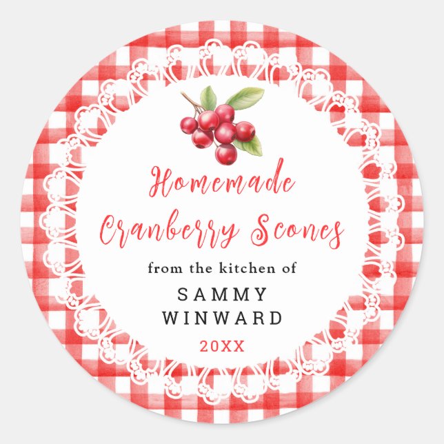 Adesivo Homemade Cranberry Scones Label (Frente)