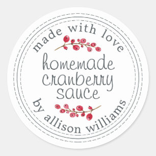 Adesivo Homemade de Ação de Graças Molho de Amoreira