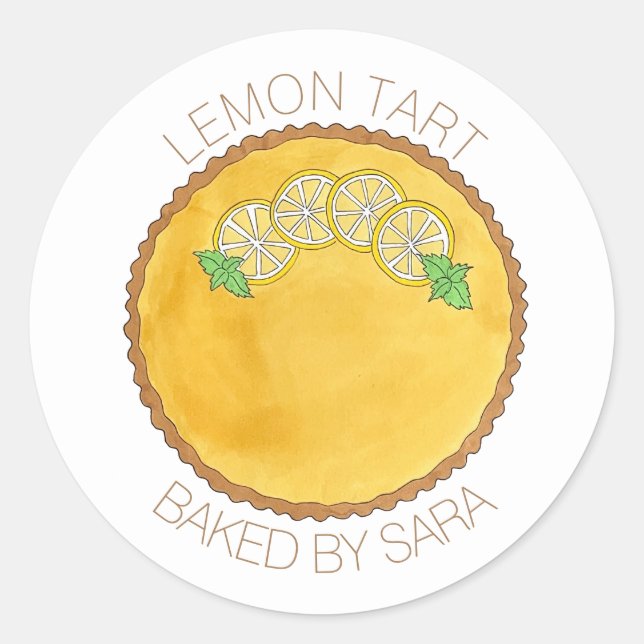 Adesivo Homemade Feita A Partir Da Pizza De Limão De Cozin (Frente)