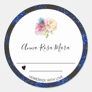 Adesivo * Homemade Glitter Buffalo Gingham Canning AP30