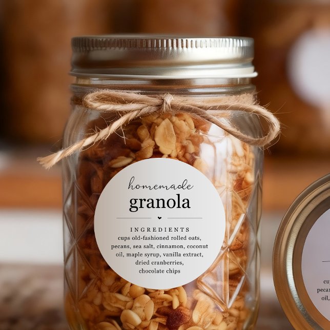 Adesivo Homemade Gradnola Jar or Bag Label Sticker (Criador carregado)