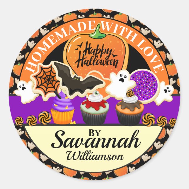 Adesivo Homemade Halloween Com Pau De Amor (Frente)