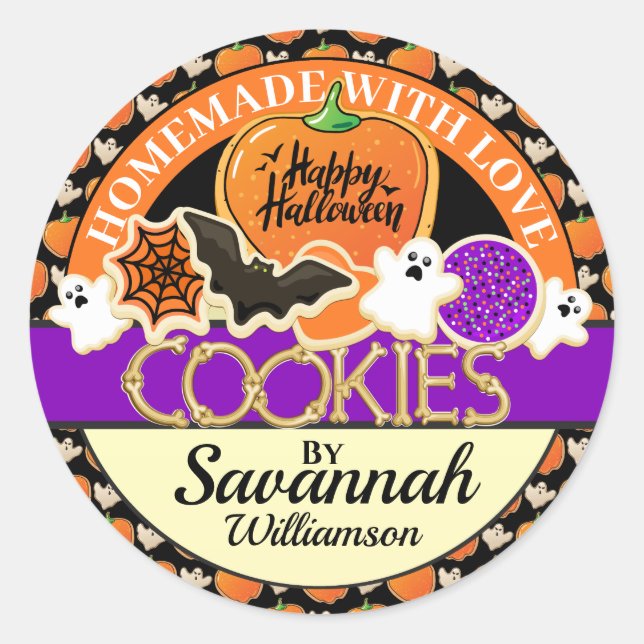 Adesivo Homemade Halloween Com Pau De Amor (Frente)