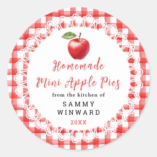 Adesivo Homemade Mini Apple Pies Label (Frente)