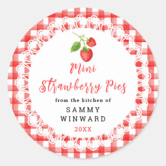 Adesivo Homemade Mini Strawberry Pies Label