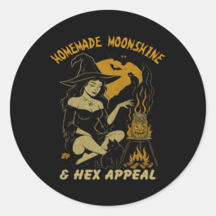 Adesivo Homemade Moonshine E Bruxa Halloween Do Hex Appeal