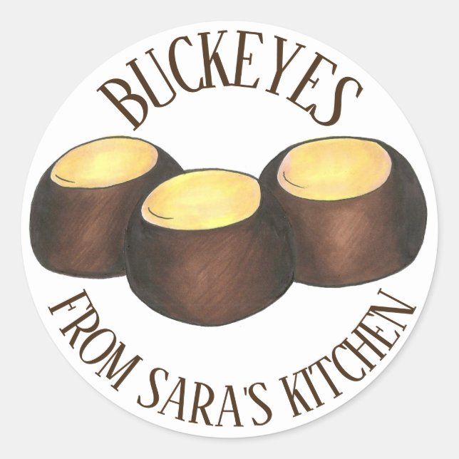 Adesivo Homemade Ohio Buckeye Peanut Butch Candy Feito Por (Frente)